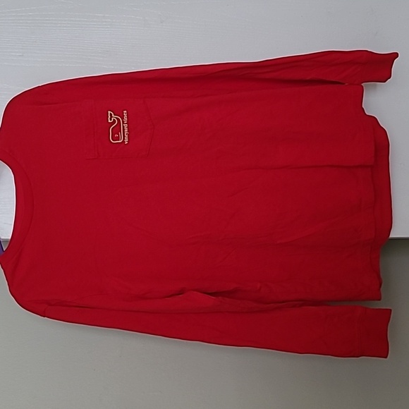 Vineyard Vines red whale Logo long sleeved youth Large t-shirt excellent conditi - Picture 3 of 9